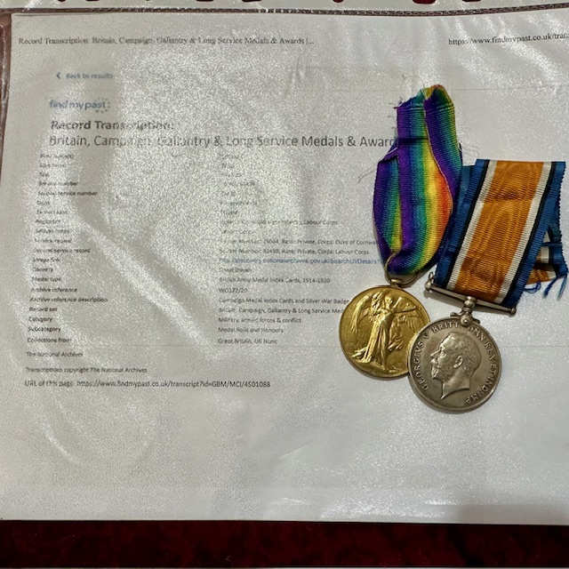 Ref: XXX - WW1 Medal Pair.